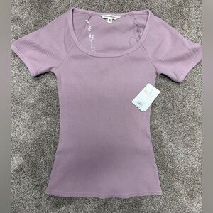 Lucky Brand Ribbed Scoop Neck Tee